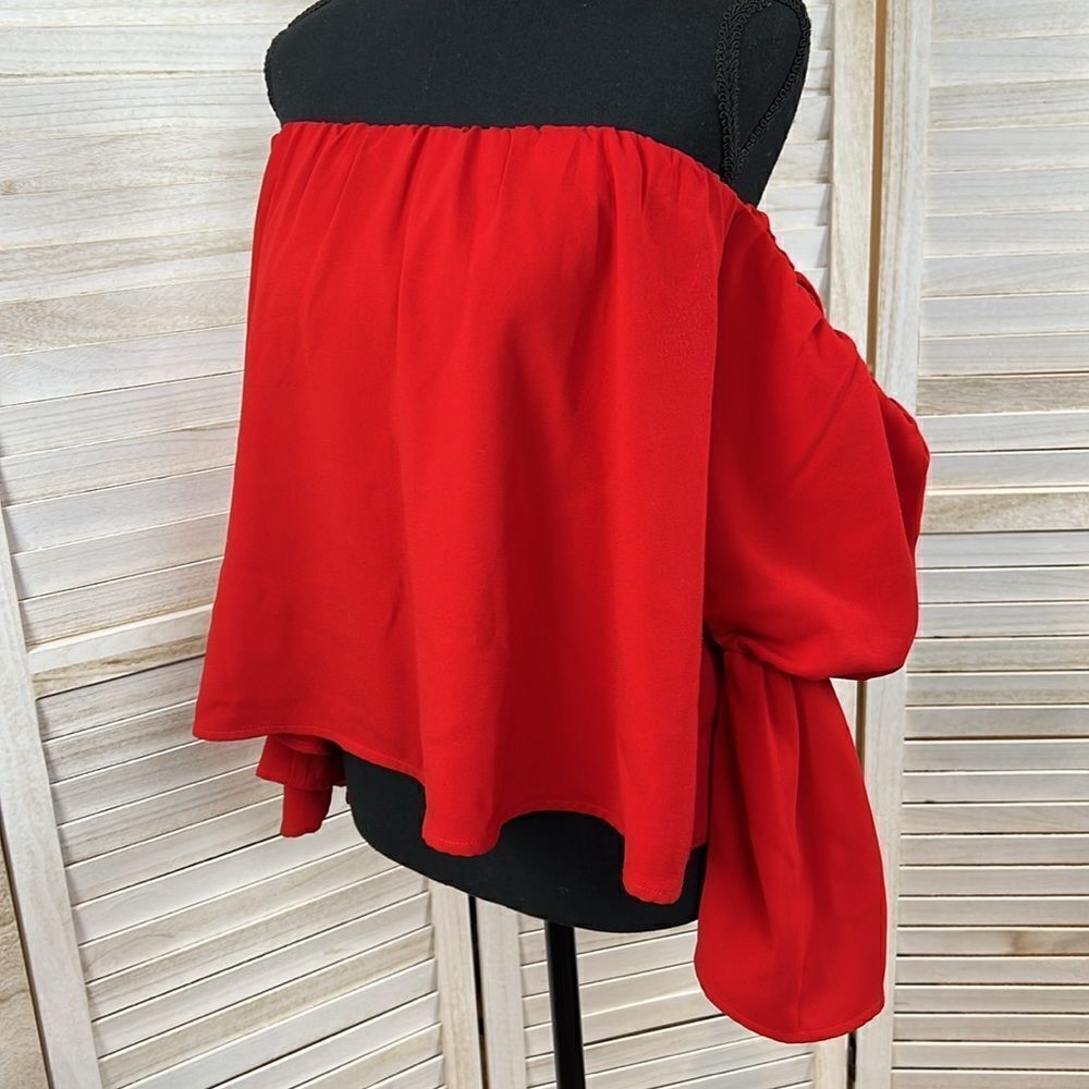 Revolve Blaque Label Off The Shoulder Puff Sleeve Party Top Small - Picture 7 of 11